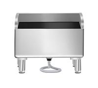 Évier utilitaire pour balais à franges avec bonde/crépine, en acier inoxydable 304, station de nettoyage robuste pour restaurants, écoles et services d'entretien. 60cm(L)x41cm(W)x60cm(H)-Silver