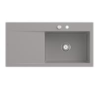 Évier Villeroy und Boch Subway Style 60 336102KD cuve à droite, garniture de vidange avec commande excentrique, 1000 x 510 mm, Fossil