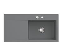 Évier Villeroy et Boch Subway Style 60 336102SL à droite, avec garniture de vidage , vidage automatique, 1000 x 510 mm, pierre CeramicPlus