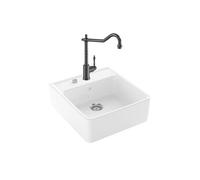 Evier VILLEROY ET BOCH Timbre d'office Tradition 1 bac vidage auto + Robinet de cuisine Avia 2.0 Anthracite