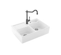 Evier VILLEROY ET BOCH Timbre d'office Tradition 2 bacs vidage auto + Robinet de cuisine Avia 2.0 Anthracite