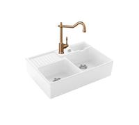 Evier VILLEROY ET BOCH Timbre d'office Tradition 2 bacs vidage auto + Robinet de cuisine Avia 2.0 Bronze