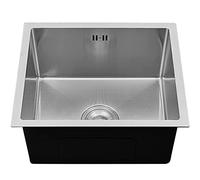 Éviers de cuisine Évier de préparation de bar Évier de cuisine à cuve unique en acier inoxydable avec drain Multifonction RV Évier encastrable ou encastré (taille : 45 x 40 x 22 cm)