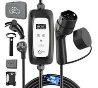 EVIEUN Chargeur Voiture Electrique 3,6kW 9M | Réglable 6/8/10/13/16A | Câble Recharge Type 2 avec Écran LED Numérique, Compatible ID.3/ID.4, Model 3/Y, Zoe, e-208, Spring, et Autres EV et PHEV