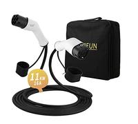 EVIEUN Type 2 Câble de Recharge EV Voiture Électrique pour PHEV et Hybride | 5M 16A 11kW Triphas |Type 2 à Type 2 Câble de Charge Compatible avec Model S/3/X/Y, ID.3, IONIQ 5, E-Tron, Kona,Zoe