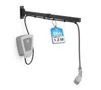 EVify Câble de charge pliable de type 2 - Support mural avec bras pivotant - Gage de câble peu encombrant pour boîte de charge Wallbox - Bras de câble au-dessus de la tête pour voiture électrique