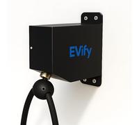 EVify Support de câble rétractable automatique de type 2 - Support mural pour câble de charge avec boîtier en acier - Idéal pour une utilisation en extérieur