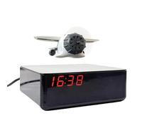 EvikOo Horloge Digitale, Affichage à Température Dates, Horloge à Poser Avion, Horloge de Bureau Numérique pour Maison, Horloge Numérique sans Tic-Tac pour Chambre Bureau de la Famille