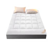 EviKoo Surmatelas épais en microfibre | Surmatelas supplémentaire matelassé | Matelas en velours doux | Moelleux et respirant pour soulager le stress corporel