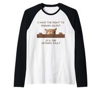 Evil Cat I Have The Right to Remain Silent for Cat Lovers Manche Raglan