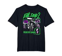 Evil Dead 2 Dead by Dawn Neon Collage Horror Movie T-Shirt, Homme Grandes Tailles, Noir, 3X Tall