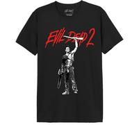 Evil Dead 2 Legend Icon Officiel imprimé T-Shirt pour Garçon Col Ras du Cou Manches Courtes Coton Coupe régulière,Poster_Noir,Taille M