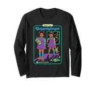 Evil Doppelganger Sarcastic Retro Vintage Funny Adult Humor Manche Longue