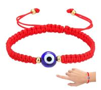 Evil Eye Bracelet - Hand Woven Red Rope Adjustable Unisex Bracelet | Hand Woven Red Rope Evil Eye Bracelet With Adjustable Design, Soft Skin Friendly Material For Daily Wear, Parties And Wedding