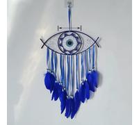 Evil Eye Dream Catcher for Bedroom Black Evil Eye Wall Hanging Dream Catchers Witch Dark Decor Gothic Wall Ornament Craft Gifts(D)