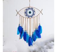 Evil Eye Dream Catcher for Bedroom Black Evil Eye Wall Hanging Dream Catchers Witch Dark Decor Gothic Wall Ornament Craft Gifts(B)