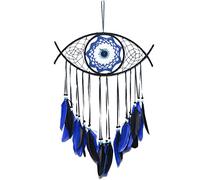 Evil Eye Dream Catcher for Bedroom Black Evil Eye Wall Hanging Dream Catchers Witch Dark Decor Gothic Wall Ornament Craft Gifts(A)