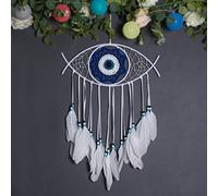 Evil Eye Dream Catcher for Bedroom Black Evil Eye Wall Hanging Dream Catchers Witch Dark Decor Gothic Wall Ornament Craft Gifts(C)