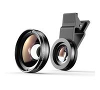 Evil Eye Kit d'Objectifs Universel pour iPhone & Smartphone : 140° Grand-Angle & 12,5X Objectif Macro iPhone, à Clip pour Photos Paysages Magnifiques et Gros Plans - Idéal Cadeau