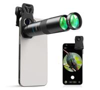 Evil Eye Téléobjectif 10x + Objectif 200mm Macro pour Smartphone, Haute Qualité, Compact, Facile à Transporter et à Utiliser, Compatible avec la Plupart des Smartphones Courants (TM10)