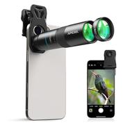 Evil Eye Téléobjectif 10x + Objectif 200mm Macro pour Smartphone, Haute Qualité, Compact, Facile à Transporter et à Utiliser, Compatible avec la Plupart des Smartphones Courants (TM10)