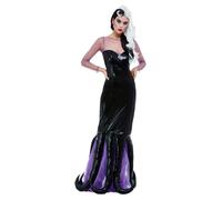 Evil Mer Sorcière Ladies Girls Ursula Déguisement Halloween Assorti