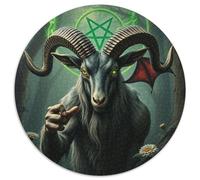 Evil Moutons 1000 Pièces Puzzle Rond Animauxs Das Tier Wild Animauxs Beast Adultes Et Enfants Décompression Progressive Réduction du Stress Cadeau DécoRation 1000pcs (67.5x67.5cm)