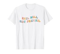 Evil Will Not Prevail Pape Leo XIV Unity God Love Hope Faith T-Shirt Graphique avec Valeur, Homme, Blanc, S
