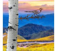 Evila Originals, Bird On The Branch 05 - Brown, Dekoratives Objekt, Braun, 50 x 20 cm
