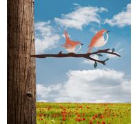Evila Originals, Bird on the branch 23, objet décoratif, multicolore, 100 % METAL, 22 x 55 cm
