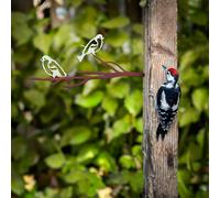 Evila Originals, Bird on the branch 28, objet décoratif, multicolore, 100 % METAL, 20 x 45 cm