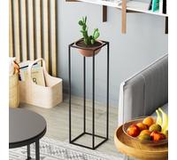 Evila Originals, GED-020-B, Pot décoratif, noir, 100 % METAL, 28 x 28 x 80 cm