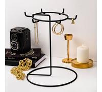 Evila Originals, TK-001-B, Autres récipients décoratifs, Organisateur de support pour bijoux, noir, métal, 22 x 22 x 28 cm