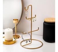 Evila Originals, TK-003, organiseur pour bijoux, 100 % METAL, or, 15 x 15 x 27 cm