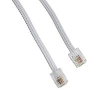 Evila Rallonge mâle-mâle 6p4 contacts 2,5 m blanc