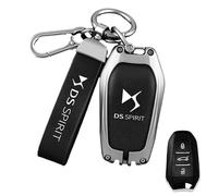 Etui a Cle Voiture Coque Clé, pour DS DS7/DS3/DS4/DS5/DS6/DS9/4S/5LS Résistant à l'usure Coque de Clé, Pochette Porte Clef Portable, Accessoire clé de Voiture,A