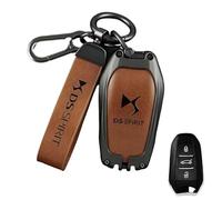 Etui a Cle Voiture Coque Clé, pour DS DS7/DS3/DS4/DS5/DS6/DS9/4S/5LS Résistant à l'usure Coque de Clé, Pochette Porte Clef Portable, Accessoire clé de Voiture,D