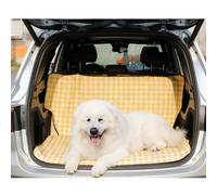 evimo Housse Siege Chien pour BMW 3-ER E46 Cabriolet 2003-2007 | jaune carreaux, protection banquette, tissu oxford, impermeable, lavable, pliable, tapis anti rayures, resistant