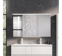 evineo ineo2 Armoire de toilette avec éclairage de vasque / lavabo et 3 portes, BEA063MI,