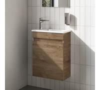 evineo ineo2 Meuble avec lave-mains l: 46,4 P: 25,6 cm, 1 porte, charnières réversibles, BE0841WH+BE0840OP,