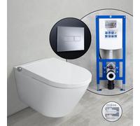 evineo ineo3 ECO soft Pack complet WC japonais et bâti-support neeos,, BE0628WH+16601CR#SET,