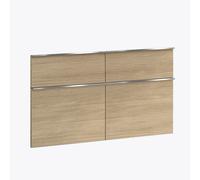 evineo ineo4 Ensemble de façades de tiroirs de meuble bas 128 cm, pour système de tiroirs Hettich, 4 tiroirs, pour poignées baguettes, BL000870,