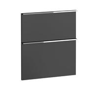 evineo ineo4 Ensemble de façades de tiroirs de meuble bas l: 53 cm, 2 tiroirs, avec poignée baguette, BL000332,