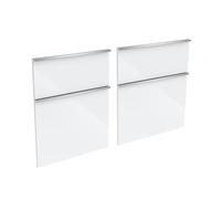 evineo ineo4 Façades de tiroirs de meuble bas 140 cm, pour système de tiroirs Hettich, 4 tiroirs, pour poignées baguettes, BL000417,