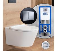 evineo ineo4 & ineo5 Pack complet WC japonais et bâti-support neeos,, BE4036WH+16791CR#SET,