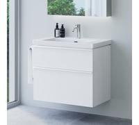 evineo ineo4 Meuble bas l: 78 cm, 2 tiroirs, avec poignée, pour vasque Villeroy & Boch Avento & Subway 3.0,, BE0809WM,