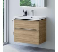 evineo ineo4 Meuble bas l: 78 cm, 2 tiroirs, avec poignée, pour vasque Villeroy & Boch Avento & Subway 3.0,, BE0809OA,