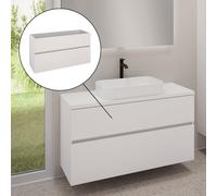 evineo ineo5 evo Meuble bas l: 120 cm, 2 tiroirs, avec poignée encastrée, BE0959WM,