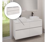 evineo ineo5 evo Meuble bas l: 120 cm, 4 tiroirs, avec poignée encastrée, BE0960WH,