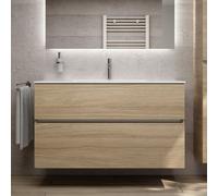 evineo ineo5 evo Meuble bas l: 121 cm, 2 tiroirs, avec poignée encastrée, pour vasque Duravit ME by Starck,, BE0716OA,